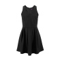 Marken-Kleid m. Falten, schwarz