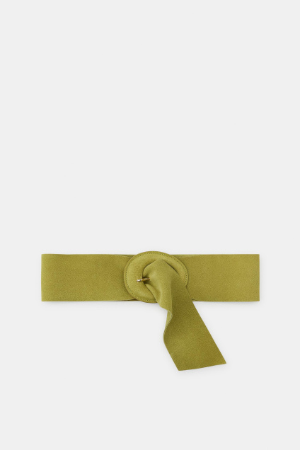 Zara ШИРОКИЙ РЕМЕНЬ ИЗ 100% ЗАМШИ С ПРЯЖКОЙ С ПОКРЫТИЕМ 513052204-520-80