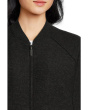 Lightweight Boiled Wool Stand Collar Jacket With Pockets