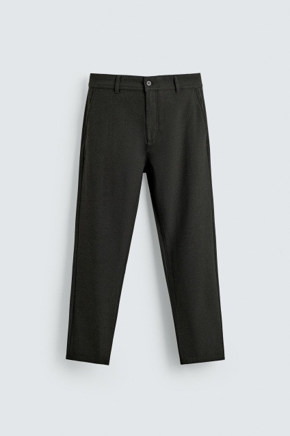 Zara БРЮКИ ЧИНОС СО СТРУКТУРНЫМ РИСУНКОМ - КОМФОРТ 520387467-529-36