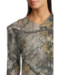 Long Sleeve Shoulder Pad V-Neck Top