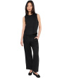 Petite Heavy Organic Linen Straight Full Length Trousers