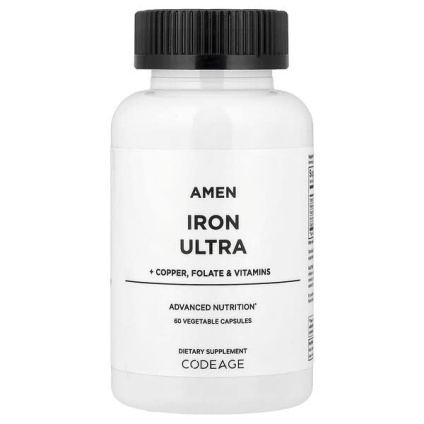 Codeage, Amen, Iron Ultra, 60 растительных капсул