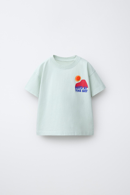 Zara Футболка С ПРИНТОМ КРАСИТЕЛЯ ДЛЯ ОДЕЖДЫ 515554978-402-18