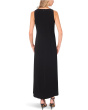 Crew Neck Gathered Twist Maxi w/ Gold Trim Ring