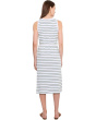 Rib Stripe Side Slit Tank Dress