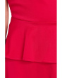 Off-the-Shoulder Dropwaist Cotton Midi