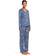 Blue Era Long Sleeve Girlfriend Pajama Set with Lace