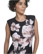 Cap Sleeve Floral Scuba Sheath