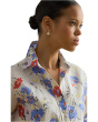 Petite Relaxed Fit Floral Linen Shirt