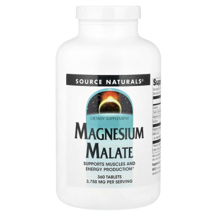 Source Naturals, малат магния, 360 таблеток (1250 мг в 1 таблетке)