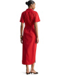 Twist-Front Cotton-Blend Shirtdress