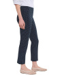 Dot to Dot - Elastic Waist Pull On Crop Pants with Side Vent