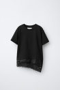 Zara Футболка С КРУЖЕВАМИ черного цвета
