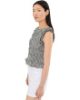 Shirred Tan With Seam And Ruffle Along Armhole