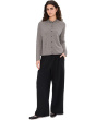 Pima Cotton Stretch Jersey High Waisted Full Length Pants