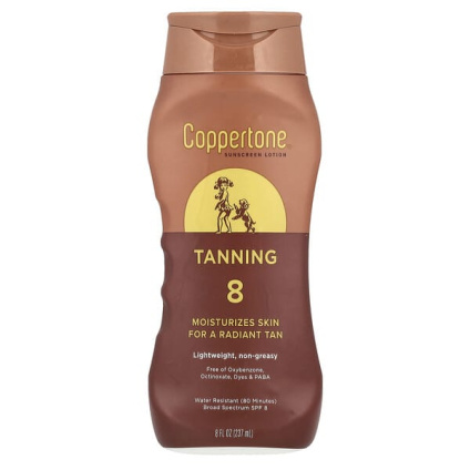 Coppertone, Sunning, солнцезащитный лосьон, SPF 8, 237 мл (8 жидк. унц.)