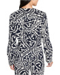 Indigo Leaf Double Crepe Top