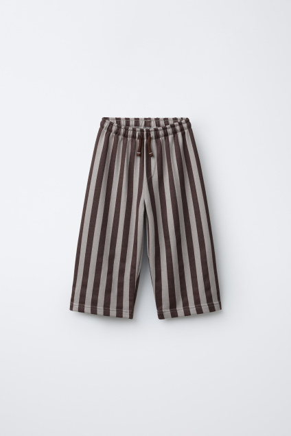 Zara ТРИКОТАЖНЫЕ БРЮКИ В ПОЛОСКУ 497134818-105-18