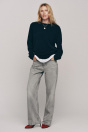 Zara ДЖИНСЫ Z1975 ОБЫЧНОГО ПОКРОЯ серого ЦВЕТА С ЗАВЫШЕННОЙ ТАЛИЕЙ И ДЛИННЫМ ВЫРЕЗОМ