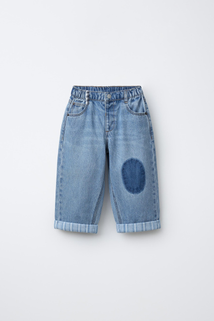Zara МЕШКОВАТЫЕ ДЖИНСЫ С НАКОЛЕННИКАМИ 501652831-427-18