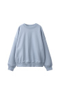 Zara ПЛОТНАЯ ОДНОТОННАЯ ТОЛСТОВКА Светло-голубого цвета