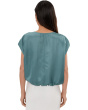 Petite Lightweight Satin Shimmer Square Top