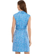 Floral Belt Jacquard Short Dress