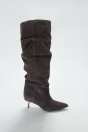 Zara БОТИНКИ KITTENHEEL ИЗ ГРУБОЙ КОЖИ 502650703-700-35