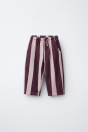 Zara ПРЯМЫЕ ТРИКОТАЖНЫЕ БРЮКИ В ПОЛОСКУ 511366372-611-18