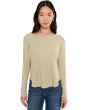 Long Sleeve Dropped Armhole Oversized Top