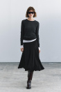 Zara Юбка-миди С ОБЪЕМНОЙ черной ОТДЕЛКОЙ ZW COLLECTION