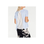 Designer-Pullover m. Chiffon, hellblau
