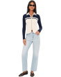 Colorblock Kerry Zip Cotton Boucle Cardigan