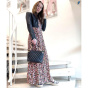 Tom Tailor Denim Фирменное платье макси с принтом, черно-пестрое