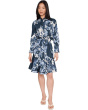 Long Sleeve Floral Cotton Aline