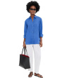 Organic Handkerchief Linen Classic Collar Long Shirt