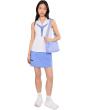 Sleeveless Mock Neck Half Zip Front