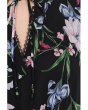 Ruffle Short Sleeve Keyhole Tie Waist Midi Dress