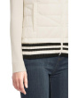 Sleeveless Quilted Front Full Zip Sweater Vest