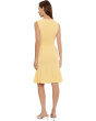 Sleeveless Belted Founce Skirt Dress