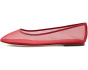Jayna Leather-Trim Mesh Flats