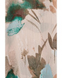 3/4 Sleeve Floral Chiffon High-Low Midi