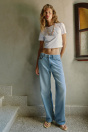 Zara ДЖИНСЫ Z1975 ОБЫЧНОГО ПОКРОЯ С ВЫСОКИМ ПОЯСОМ Светло-голубого цвета