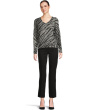 Zebra Crossing - Printed V-Neck Sweater