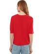 In The Fray - Short Sleeve Crew Neck Sweater With Fringe Detail
