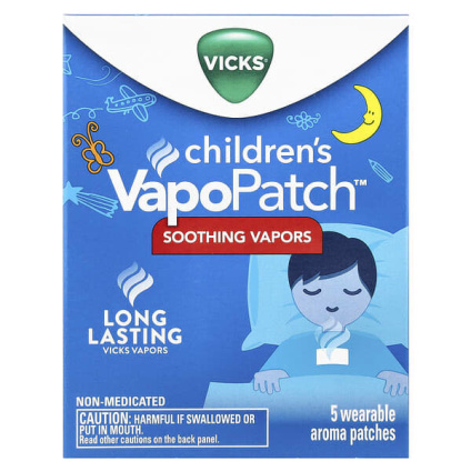 Vicks, VapoPatch ™ для детей, 5 носимых ароматических патчей