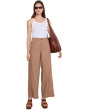 Petite Five-Pocket Wide Leg Trouser Pants