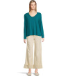 Garment Dye Tees - Long Sleeve V-Neck Knit Top