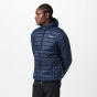 Aquascutum Мужская пуховая куртка средней длины с капюшоном и длинным рукавом длиной до бедер